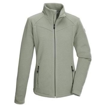 KOW 2 Damen Power Stretch Fleecejacke – Grau/Grün
