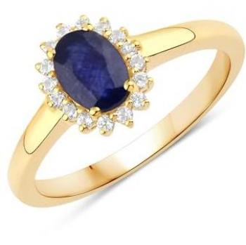 Rafaela Donata: Anillo Azul con Acabado Oro y Blanco