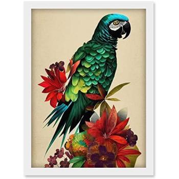 Feathered Flower Safari Wall Decor – 8x10 A4 Print