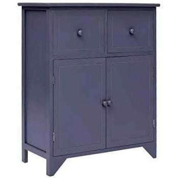 Mobiletto Laterale Grigio 60x30x75 cm in Legno di Paulownia