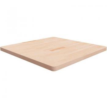 Mesa de Juegos 90×90×4 cm en Madera de Roble sin Acabado