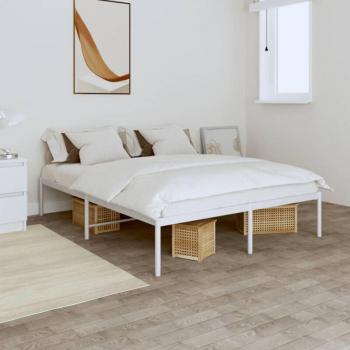 Cama TORANA de Metal Blanco 140x200 cm