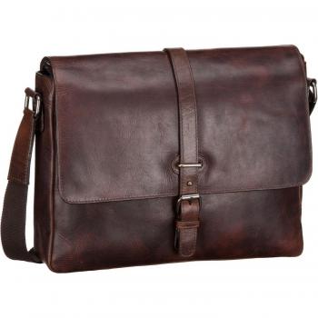 Leonhard Heyden Roma Brown Leather Laptop Briefcase 37 cm