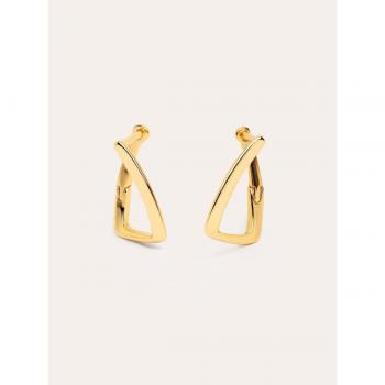 Pendientes de Plata 925 Prisma con Cierre de Click de Singularu