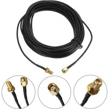 Câble d'antenne RG174 5m RP-SMA mâle à femelle