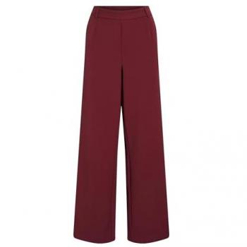 Pantalon taille haute Varone Wide Leg Cabernet – VILA 38 F