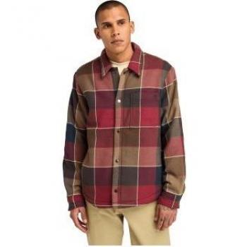 Overcamisa Timberland Outlet 2024 – Cuadrícula Roja, Algodón, L
