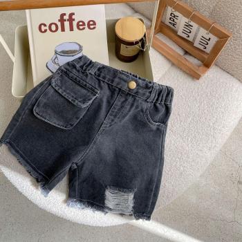 Short en denim longueur genoux pour enfants