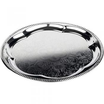 APS Partyplatte, rund, Durchmesser: 350 mm, silber