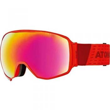 Unisex All Mountain‑Brille Atomic Count 360 HD – Rot/Rot, Sphärische Doppelscheibe, Large Fit