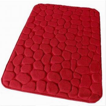 Alfombrilla para Muebles de Baño 45x75 cm Efecto Piedra Roja 69935