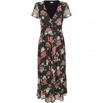 Alba Moda Damen Strandkleid Webware mit doppelter Verarbeitung 42