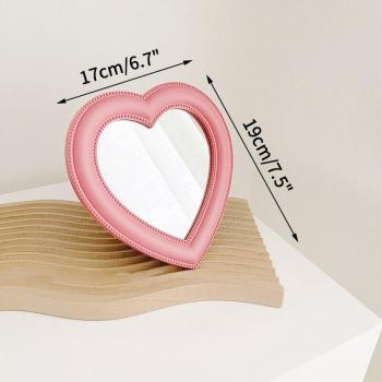 Girls' Heart-Shaped Makeup Mirror