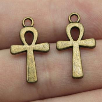 Cruz ANJ 10 unidades 13x22mm Aleación Color Oro Antiguo
