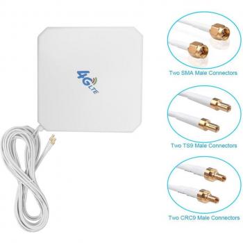 Hochleistungsantenne für Huawei 3G/4G LTE Router mit TS9/Koppler CRC9 und SMA Anschluss