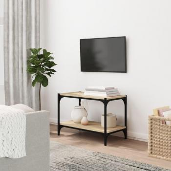 Mobile TV Rovere Sonoma 60x33x41 cm in Legno e Acciaio