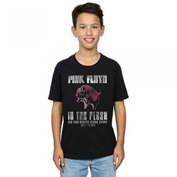 T-shirt nera Pink Floyd In The Flesh per ragazzi 12-13 anni