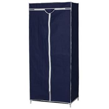Armadio in tessuto TNT blu 70x45x160 cm, design moderno