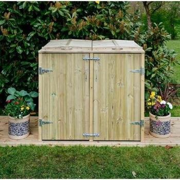 Shireburn Twin Wheelie Bin Rack – Fits 1 x 180L or 240L and 1 x 140L Bin