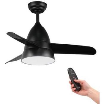 Ventilateur de plafond LED Noir Intérieur – LM8806