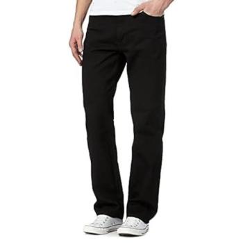 Straight Fit Black Denim Jeans 42R – Cotton Works Men’s Cotton Comfort