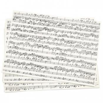 Papier Kraft Imprimé – Notes de Musique A4 – 210 × 297 mm – 10 Fiches – 100 g