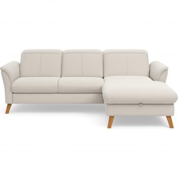 Ecksofa SIT MORE „Romero“ L‑Form Beige – 90 % Polyester, 10 % Polyamid