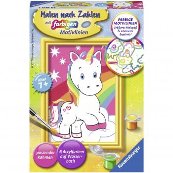 Süßes Einhorn. Malen nach Zahlen