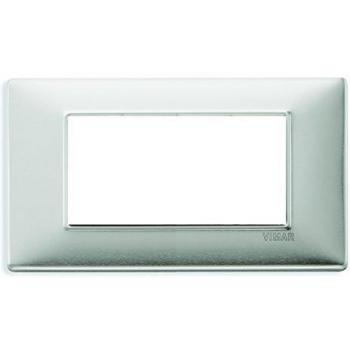 Placca Alu Spazzolato 4 Moduli VIMAR 14654.81