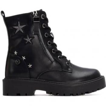 Botín Xti Negro con Estrellas y Cremallera