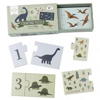 A Little Lovely Company Puzzle per imparare i numeri Dinosaurs