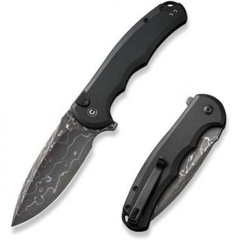 Couteau Poche Damas CIVIVI Manche Noir