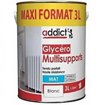 Peinture Glycéro ADDI Blanc Mat Décoration Intérieur/Extérieur Multi Supports 3L