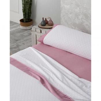 Conjunto de Lençol Rosa Flannelette EIRA 135 cm