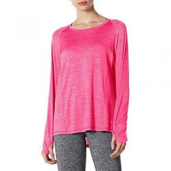 SportsPro Women's Long Sleeve Athletic T-Shirt – Rose Red, XXL