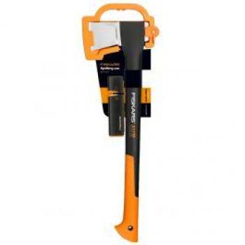 Hacha de rajar Fiskars Xseries X17-M, 1.7 kg, con set Xsharp para afilado