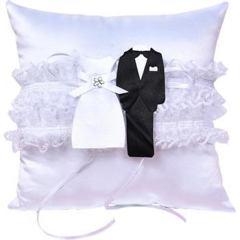 Pink Rose Wedding Flower Basket and Ring Pillow