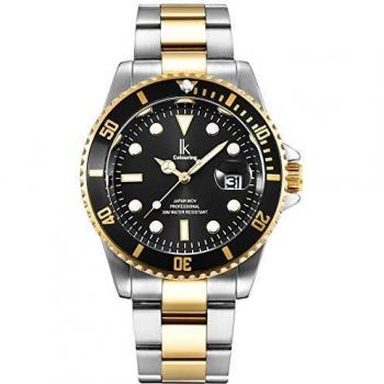 Orologio Premium Argento Oro Nero con Data