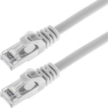 Weißes 2 m lange FTP-Netzwerk­kabel (Kat. 6A) mit RJ45 – Cablemarkt