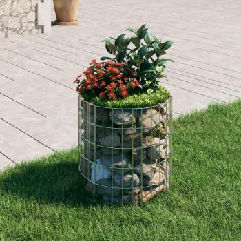 VidaXL Poste circular de gaviones acero galvanizado Ø30x100 cm