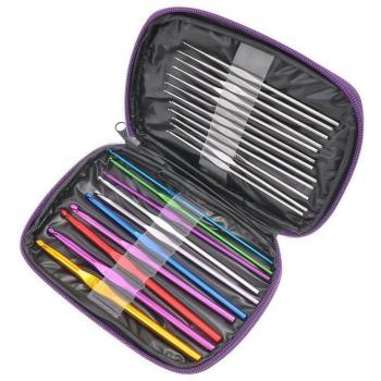 Crochet Needles Set 22Pcs for Hair and Wool