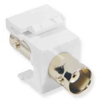 White 75 Ω BNC Modular Plug – Nickel Finish (ICC IC107BNCWH)