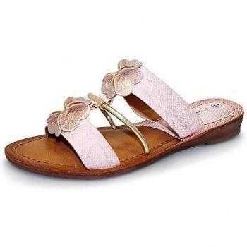 8UK Rose Gold Lunar Chance Floral Slip-Ons