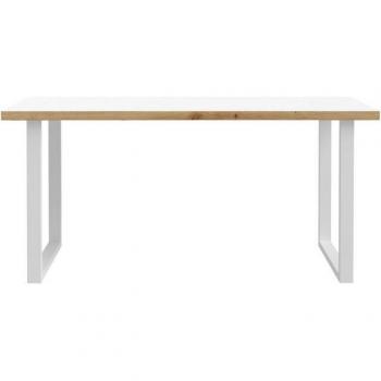 FORTE Schreibtisch Keflav, 160 cm Breite, weiß