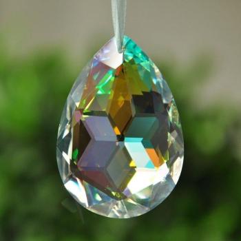 5 Stück Lange Lampen-Kristall-Anhänger mit Prismaeffekt, 15 cm Suncatcher-Dekor