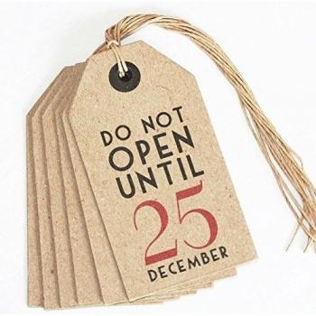 Paquete Regalo Exótico – Tarjeta “Do not open until 25th December”