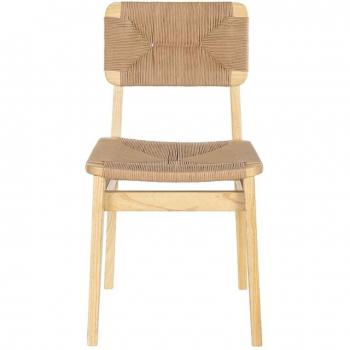 Scaun de Dining DKD Home Decor Fibra Naturale (42 x 41 x 80 cm)