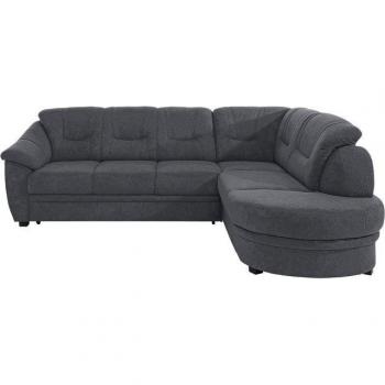 SIT&MORE L‑Form Ecksofa mit integrierter Bettfunktion (grau)