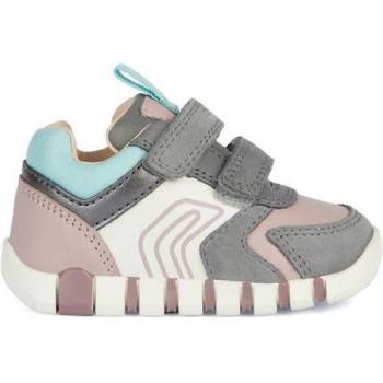 GEOX ® Baskets Iupidoo gris et rose pour fille 26