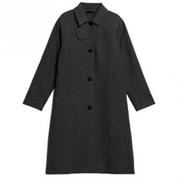 Armedangels Damen Trenchcoat VAANOISE Grau Wollmantel Größe S